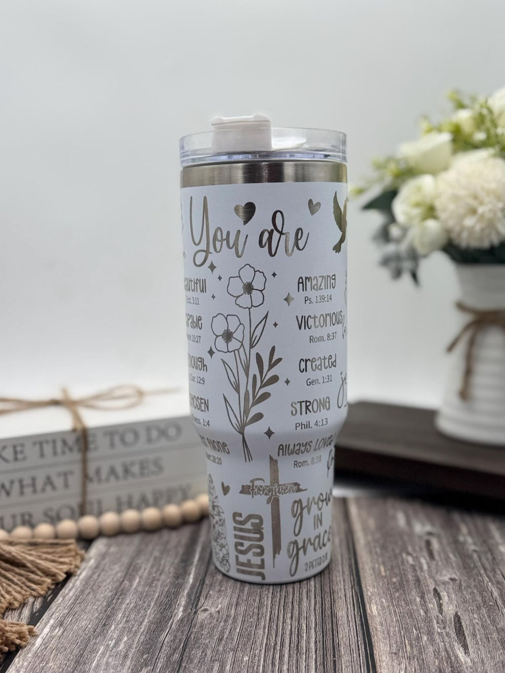 Jesus The Way, The Truth and The Life Tumbler 30oz/40oz, Faith Tumbler With Handle, LAF27